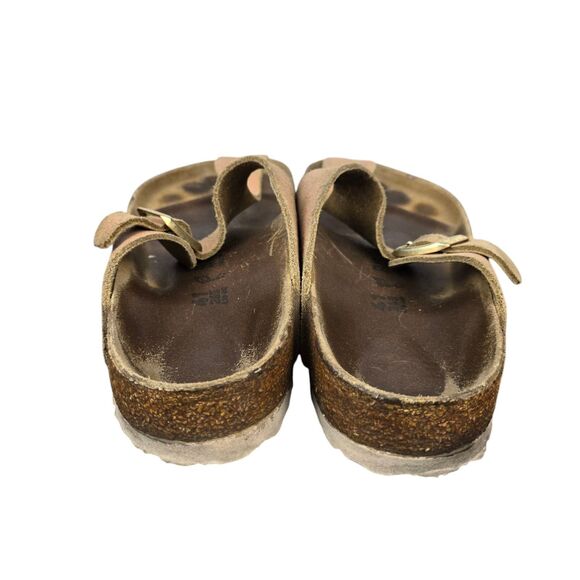 Birkenstock Gizeh Metallic Copper Thong Leather Sandals Sz 41 W 10 M 8 Unisex - Picture 9 of 13